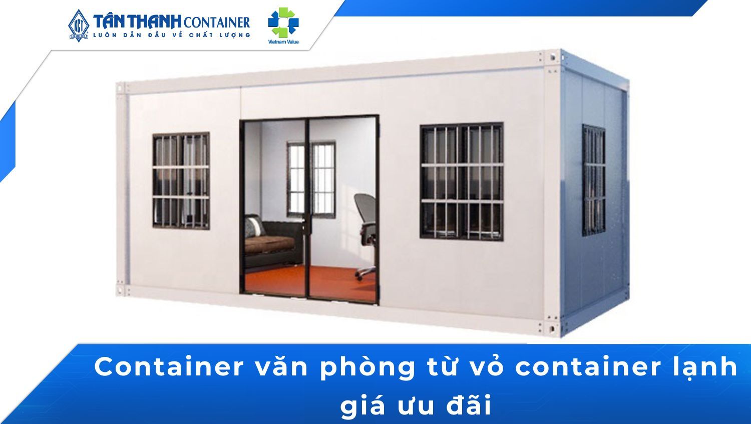 Container văn phòng từ vỏ container lạnh giá ưu đãi